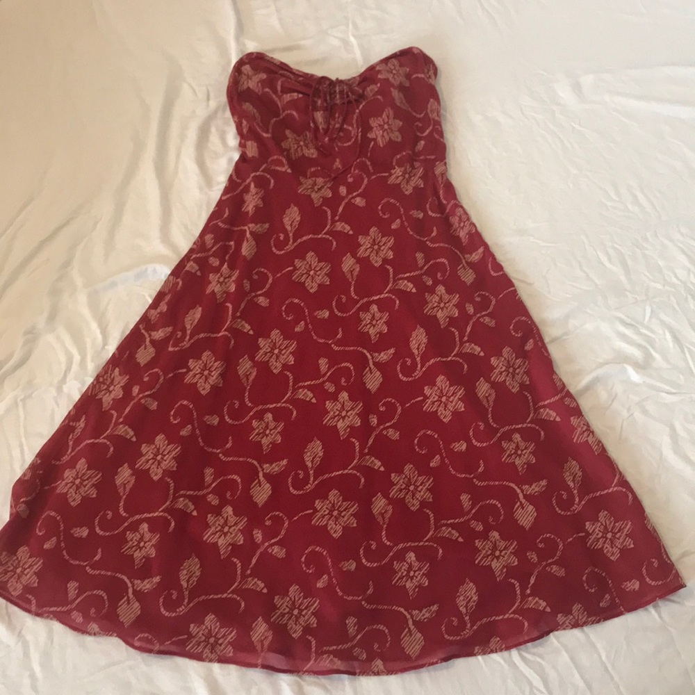 Strapless A-line dress